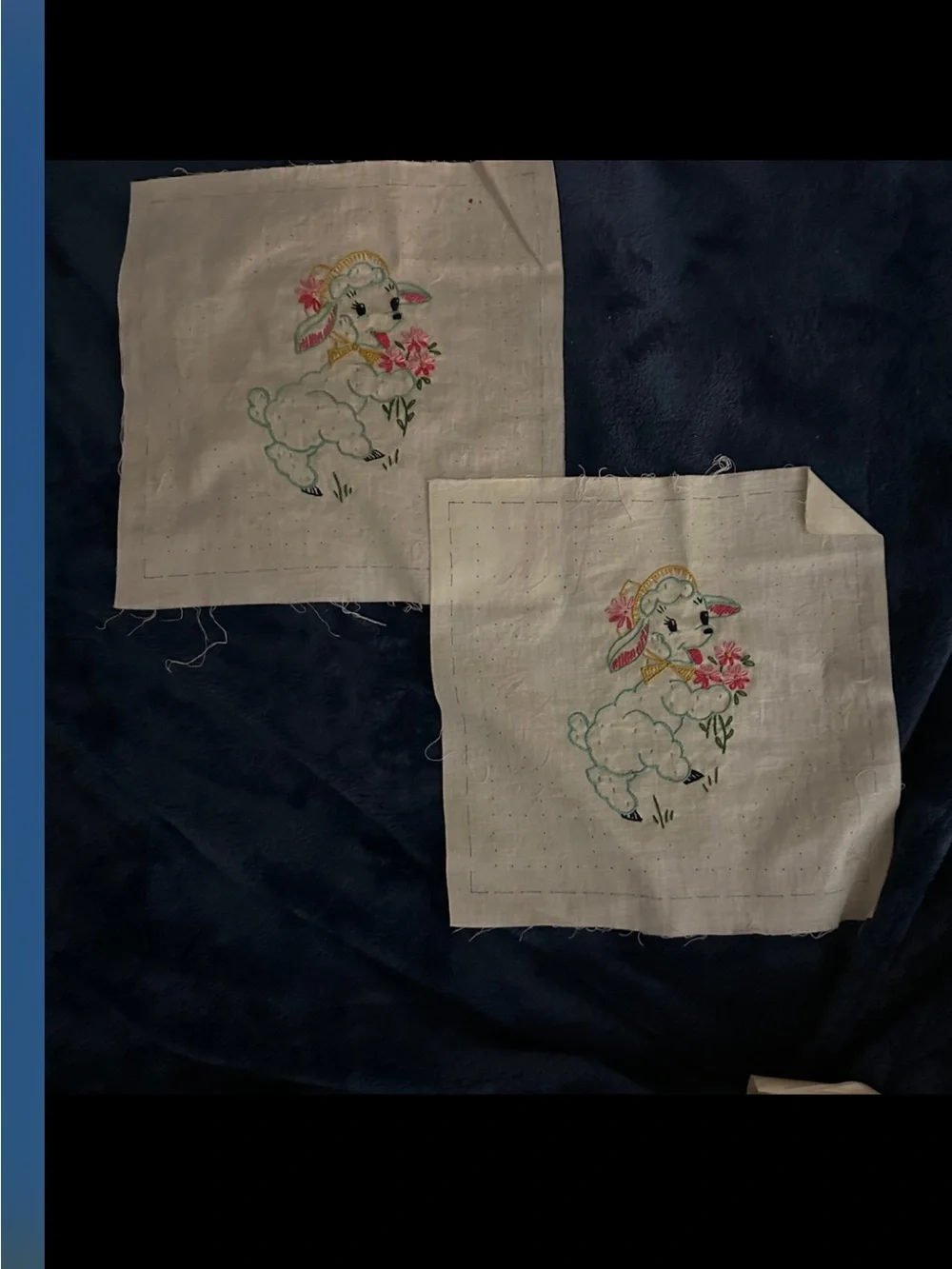 Vintage 9x9 Nursery Quilt Blocks - 12 Completed